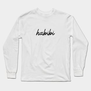 habibi - black Long Sleeve T-Shirt